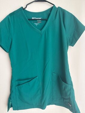 Grey's Anatomy Women's V-Neck Scrub Top in Teal Green